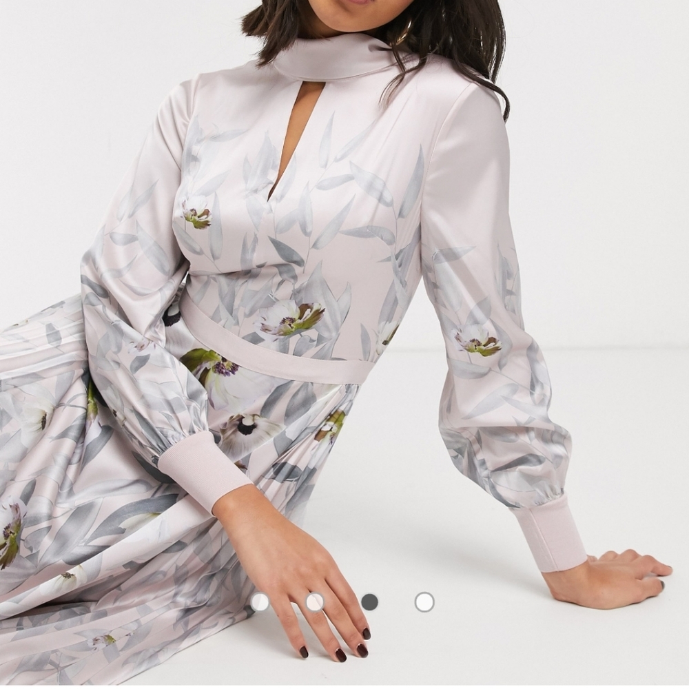 🌟HP🌟NWT TED BAKER FLORAL MIDI DRESS - Picture 2 of 7